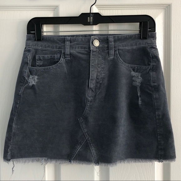 American Eagle Corduroy Skirt - Grey, 2 - Picture 3 of 11